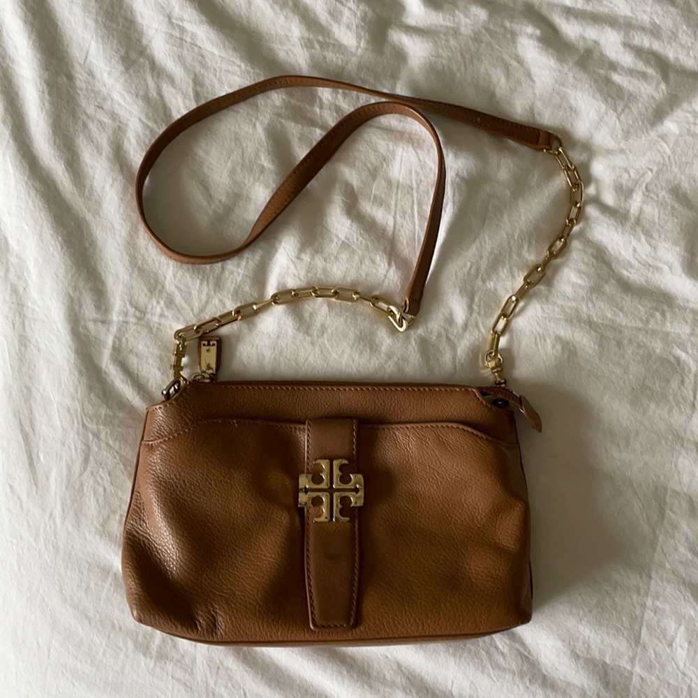 Tory Burch Tan Leather Crossbody Bag